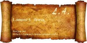 Lampert Anna névjegykártya